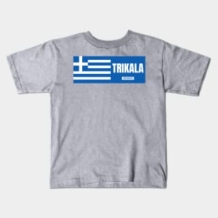 Trikala City with Greek Flag Kids T-Shirt